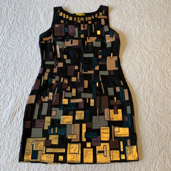 Catherine Malandrino multi colored silk dress sz 6 - Picture 4 of 4